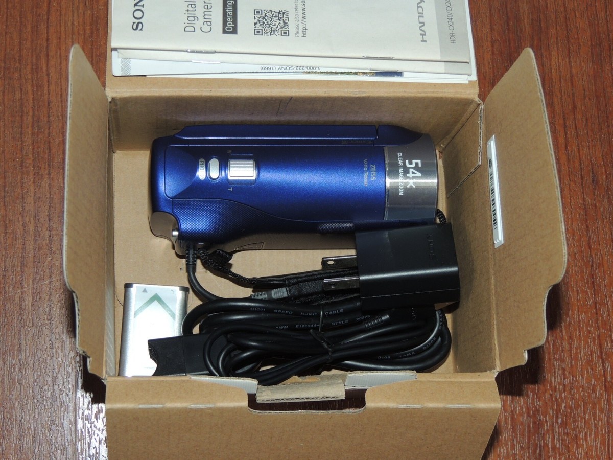 Open Box - Sony Handycam HDR-CX240 HD Camcorder - BLUE