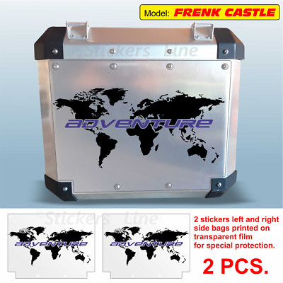 Adesivi valigie BMW planisfero borse alluminio R1200GS ADV Blu BRC