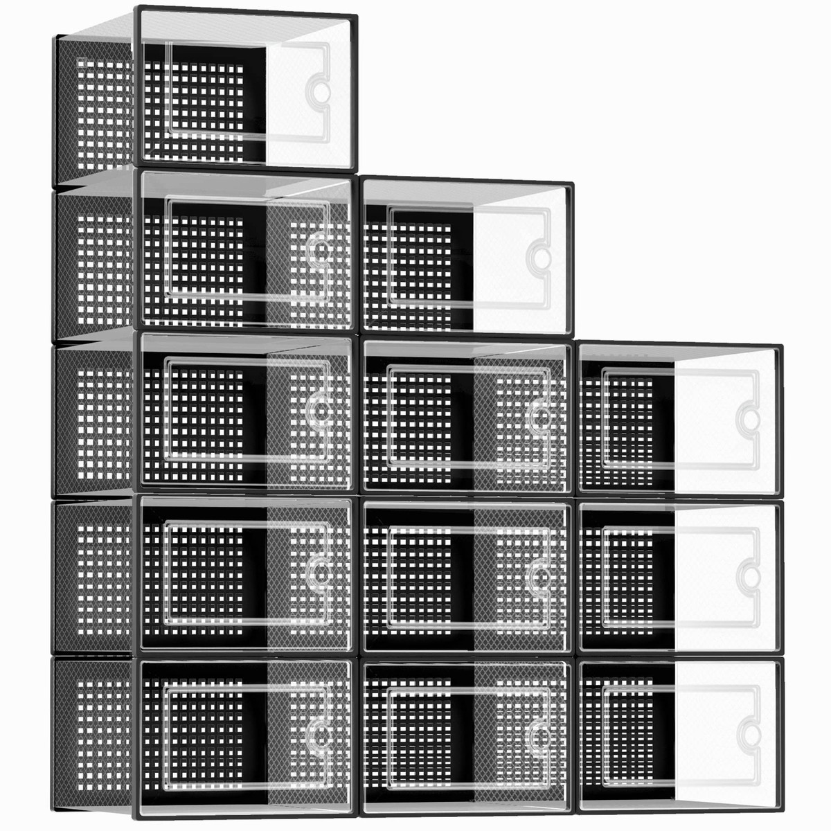 Kuject X-Large Shoe Storage Boxes Organizers for Closet 12 Pack