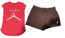 Jordan Pink Shirt/Black Short Set