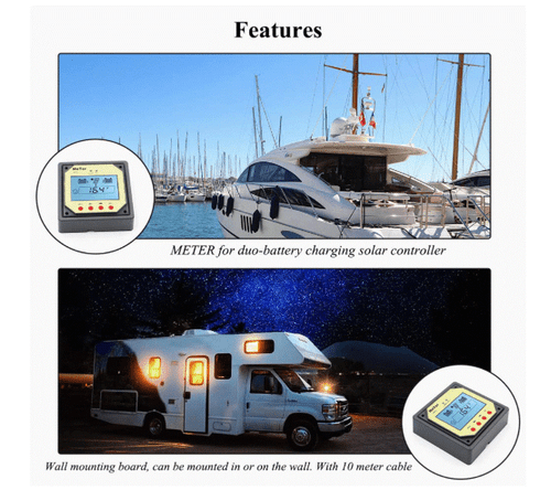 Remote meter / display / monitor for dual battery solar panel charge controller - Picture 7 of 8