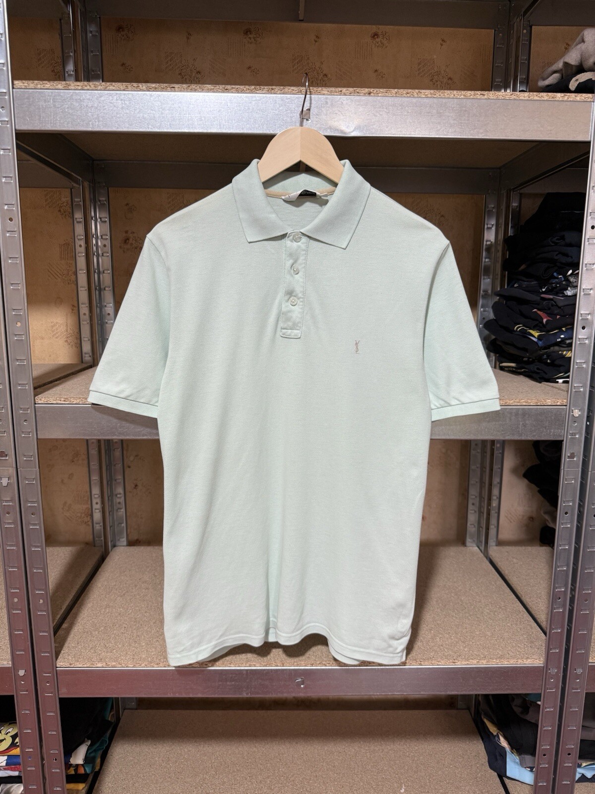 Polo uomo verde logo Yves Saint Laurent YSL vintage anni '90 taglia S