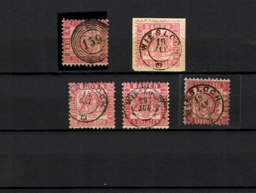 Baden - Stampellot 5 Valori " Wiesloch " (#9579)