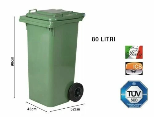 Pattumiere e bidoni della spazzatura di plastica per il studio