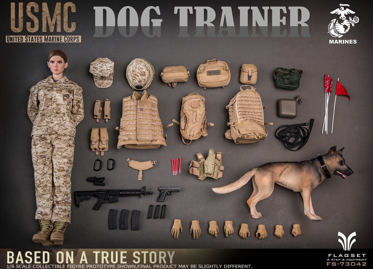 FLAGSET 1/6 アメリカ軍 アメリカ海兵隊 ドッグトレーナー 女性兵士 1:6 Scale Flagset USMC Dog Trainer 12