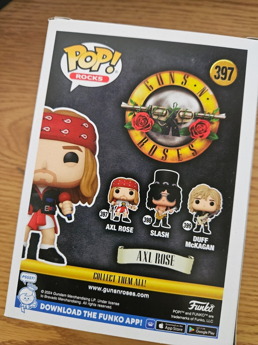 Funko POP Axl Rose CHASE Rocks Guns N Roses Figure #397 | eBay