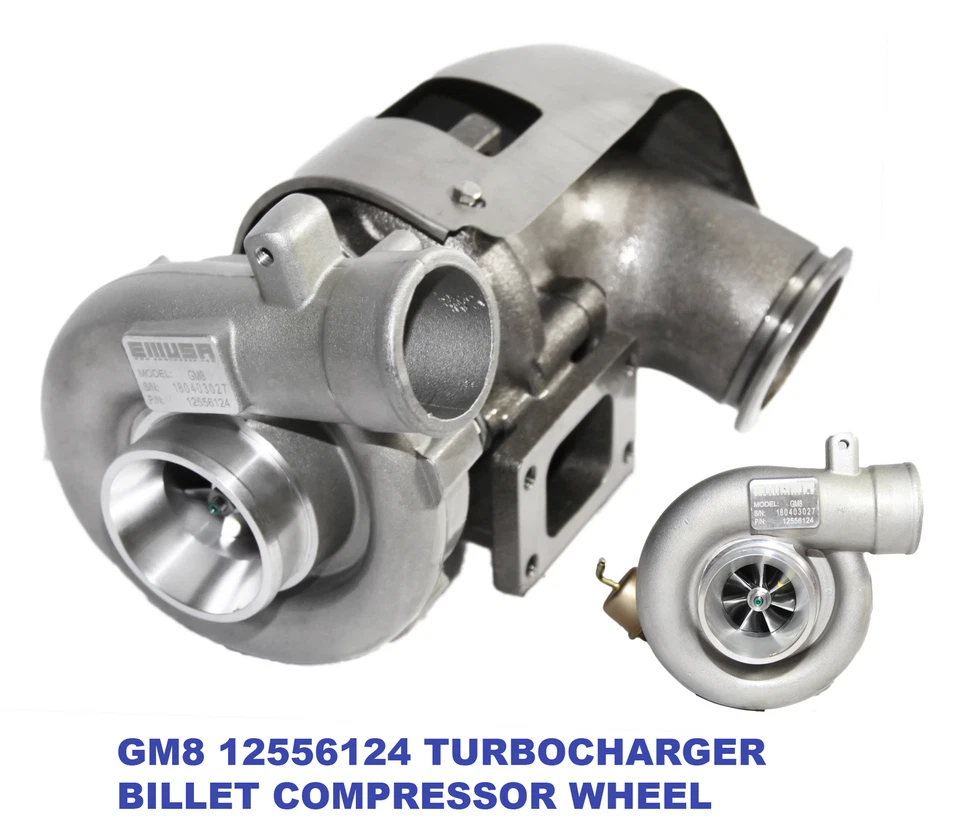 Cargador turbo de rueda Billet GM8 96-02 Chevy Suburban/camioneta pickup 6,5 L diésel V8 Foto 2 de 4