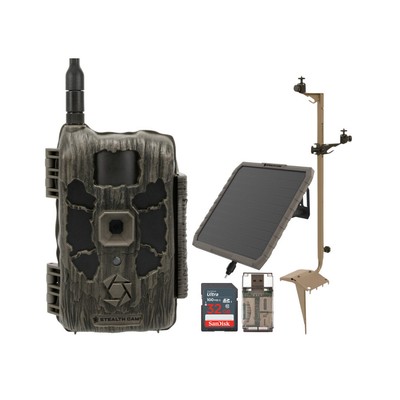 Stealth Cam 40MP Deceptor Max Cellular Trail Camera with Solar Battery Bundle