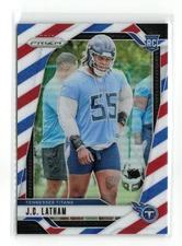 JC LATHAM #334 RC 2024 PANINI TITANS RED WHITE BLUE READ