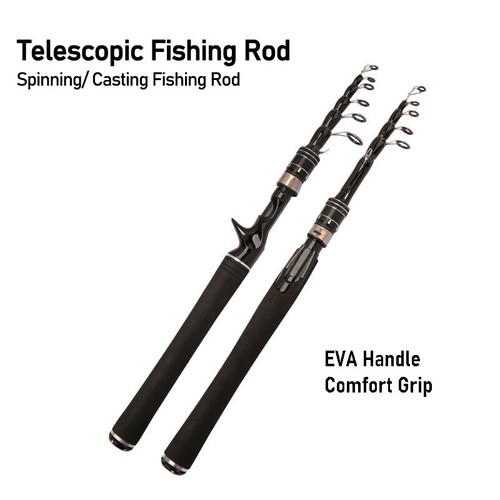 1.8m-2.7m Telescopic Fishing Rods Handle Travel Pole Carbon Fiber Casting Rod - Picture 1 of 8