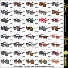 DESIGNER Women's Sunglasses Classic Cat Eye Oversized Square Vintage Fashion NEW