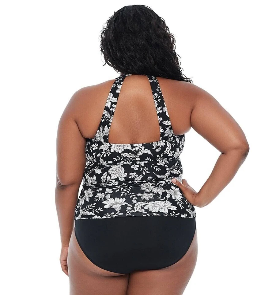 ¡NUEVO! Tankini floral Lauren Ralph Lauren Plus 16W para mujer parte superior e inferior nuevo con etiquetas $196 Foto 2 de 4