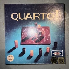 QUARTO Wood Strategy Board Game by Gigamic 1993 made in usa never used Vintage