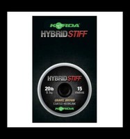 Korda Hybrid Stiff - Gravel Brown - 20Lb Beschichtestes Vorfachmaterial