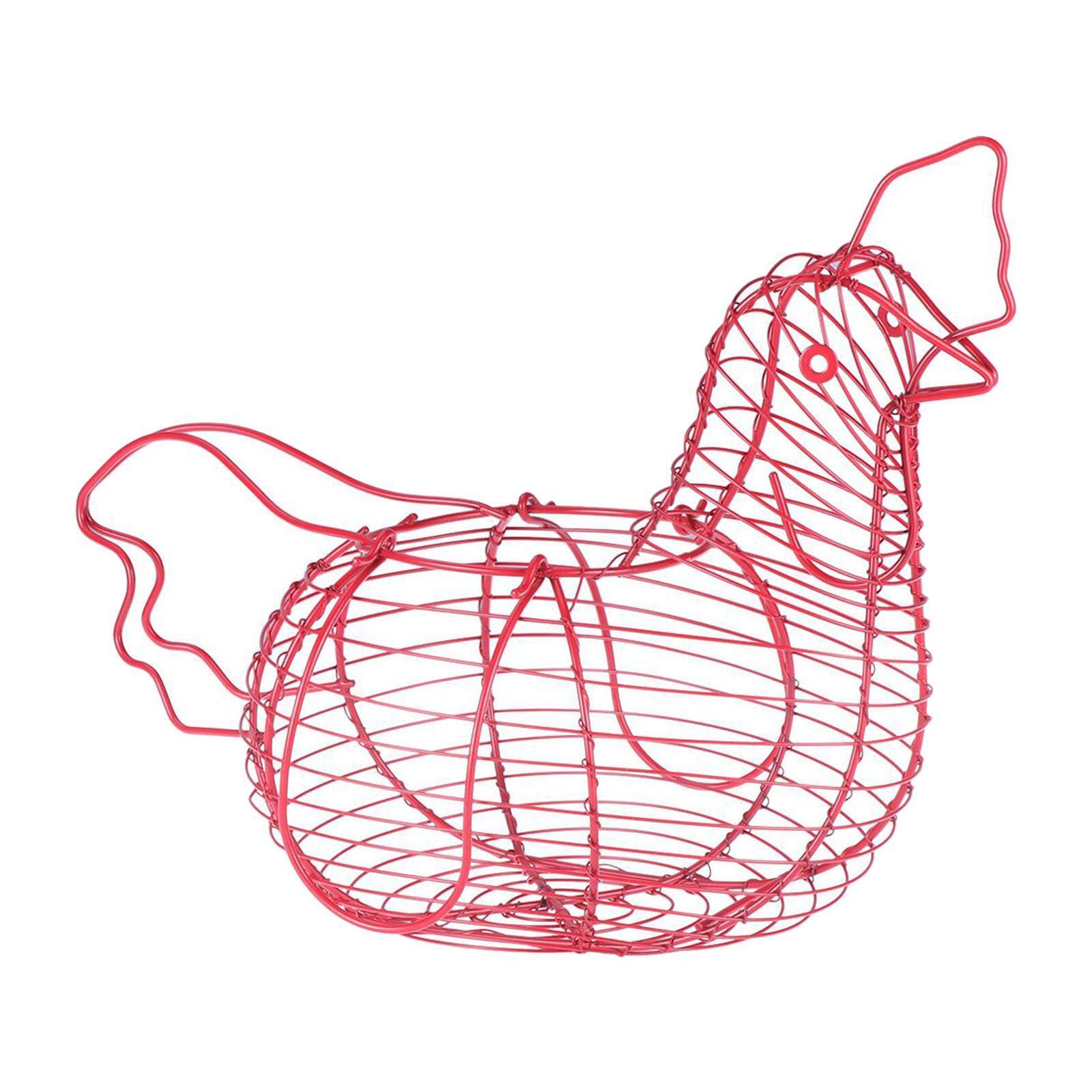 Eierkorb Hühner-Form - Drahtkorb Für 24 Eier, Metall