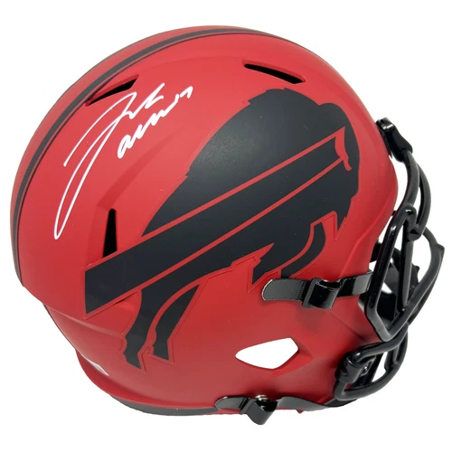 Josh Allen Buffalo Bills Signed Riddell Rave Replica Helmet BAS Beckett