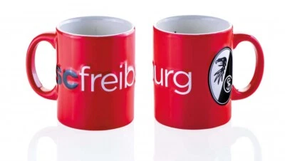 SC Freiburg Tasse - Relief - rot mit Innenbild Kaffeetasse