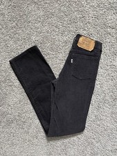 Vintage 80s Levi  s 719 Student Corduroy Pants Size 25X32 White Tab Made In USA