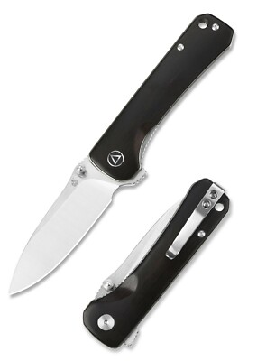 QSP Knife Hawk Folding Knife 3.25'' Sandvik 14C28N Steel Blade Ebony Wood Handle