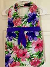 Swimsuits For All Tankini Halter Floral Women's 16 Beachwear