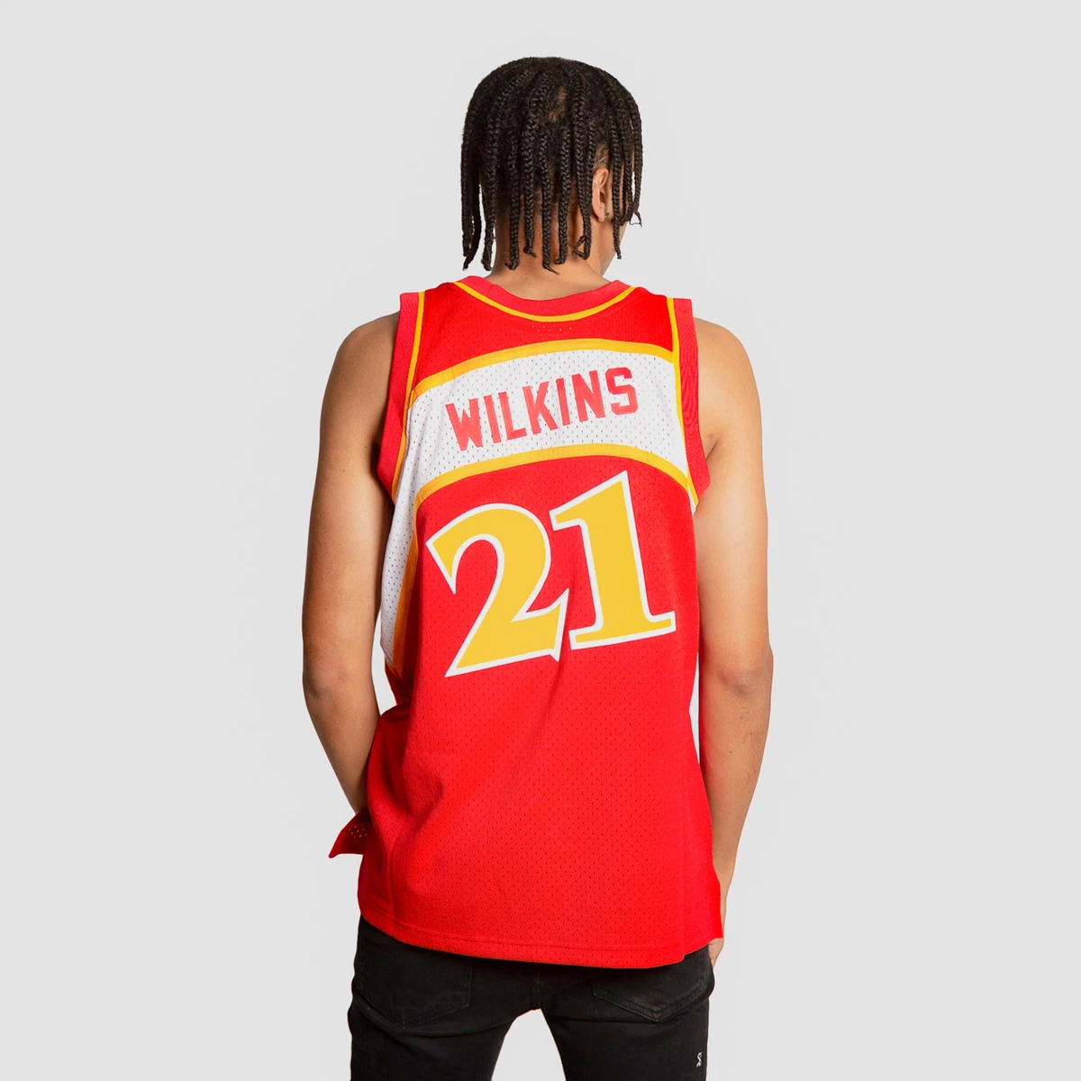  Dominique Wilkins Atlanta Hawks Red Youth NBA Hardwood Classics  Swingman Jersey (Small 8) : Sports & Outdoors