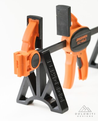 Support Stands for F-style Woodworking Clamps (3D Printed)