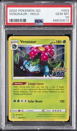 2022 POKEMON GO #003 VENUSAUR-HOLO PSA 10