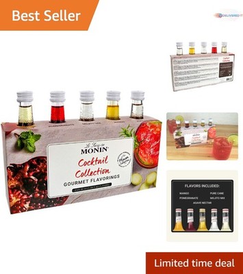 Cocktail Syrup Collection 5 Flavors Gluten-Free Non-GMO for Cocktails Mocktails