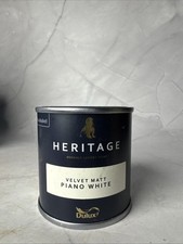 Image of Dulux Heritage Velvet Matt Piano White paint 125ml