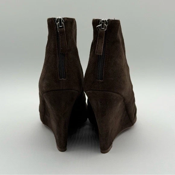 Botines perforados de cuero con cuña marrón Elie Tahari talla 36 Foto 4 de 4