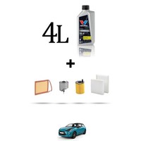 Hoffcar Set Service 4 Filter Und 4L ÖL FüR Citroen Ds3 1.6 HDI FAP 82Kw Von 20