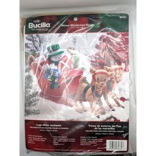 BUCILLA 85330 Winter Wonderland Sleigh Felt Home Decor Kit Christmas NEW