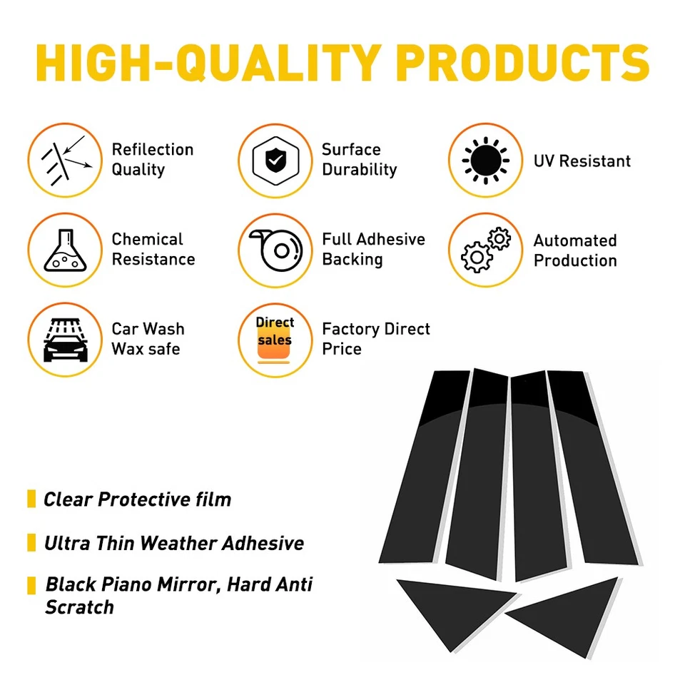 Juego de 1/2 molduras de poste de pilar de puerta para Chrysler 300 300C/ Magnum Car Trim A 2005-2010 Foto 4 de 4