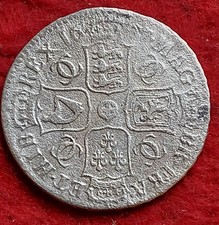 1677 V NONO CHARLES II HALFCROWN SEA SALVAGED FROM UNKNOWN WRECK HC14