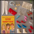 🤩#2 LOT Barbie Friends Shoes Gloves Jewelry Accessories Japan Vtg 1960s+🎁