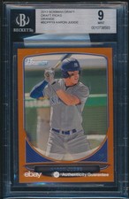 BGS 9 AARON JUDGE 2013 Bowman Draft Paper ORANGE Parallel/250 Rookie RC MINT