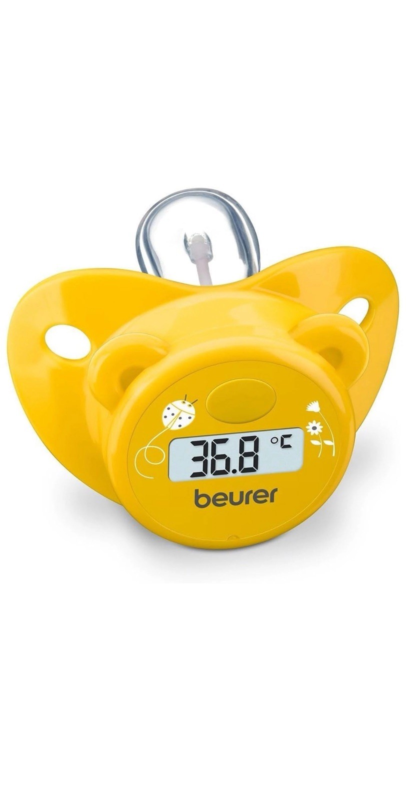 Beurer Baby Pacifier Thermometer Digital Dummy Temperature Yellow BRAND NEW