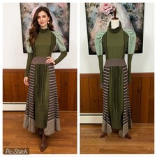 Gorgeous Boutique Mixed Media Maxi Sweater Dress