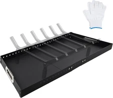 3 Piece Fireplace Tray Ash Pan,Adjustable for Up to 38" Black 