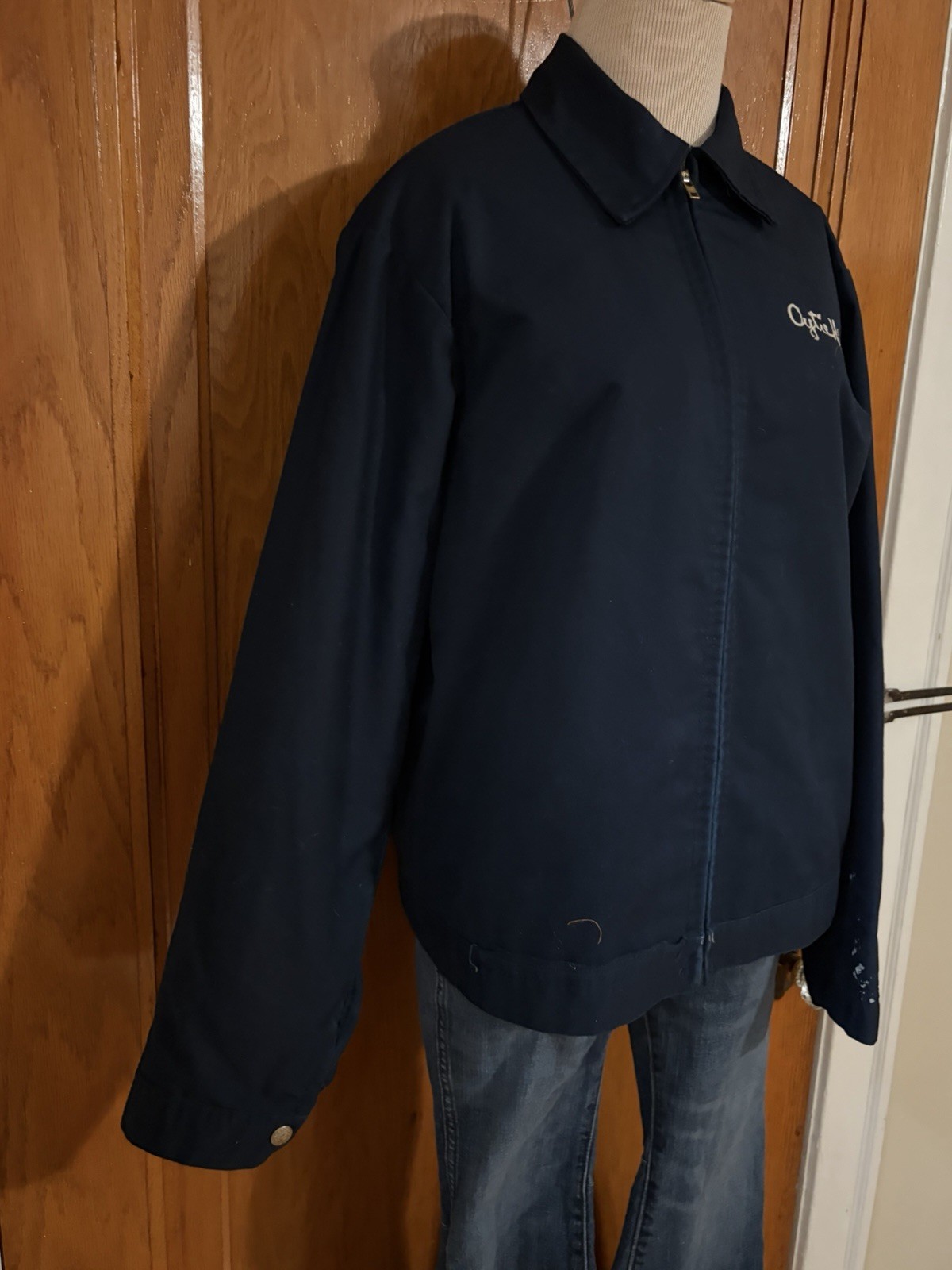 Vintage Universal Overall M&M Mars Work Jacket Mens Medium Navy Talon Zip Union - second product detail image