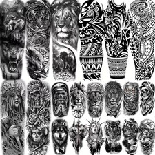 Tattoo Full Sleeve Temporary Mens Fake Tribal Maori Waterproof Arm Body Art x 20
