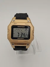 Armitron 40/8460, Chronograph, Alarm, Date, 100 Meter WR, Black Strap