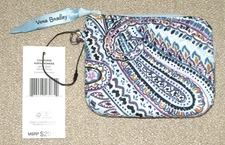 VERA BRADLEY COIN PURSE SOFT SKY PAISLEY NEW WITH TAGS