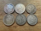 US Morgan Silver Dollars 6 coins Pre 1904 Circulated Condition Lot SUN18