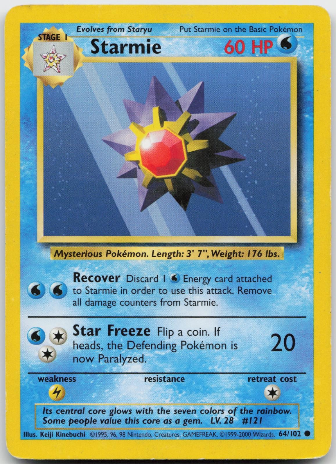 Starmie 64/102 Pokemon Base Set Unlimited - HP
