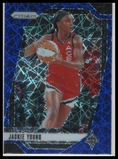 2024 Panini Prizm WNBA Jackie Young Blue Velocity Prizm #1 Las Vegas Aces