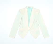 Inspiration Chive Womens Ivory Blazer Jacket L Slim Classic