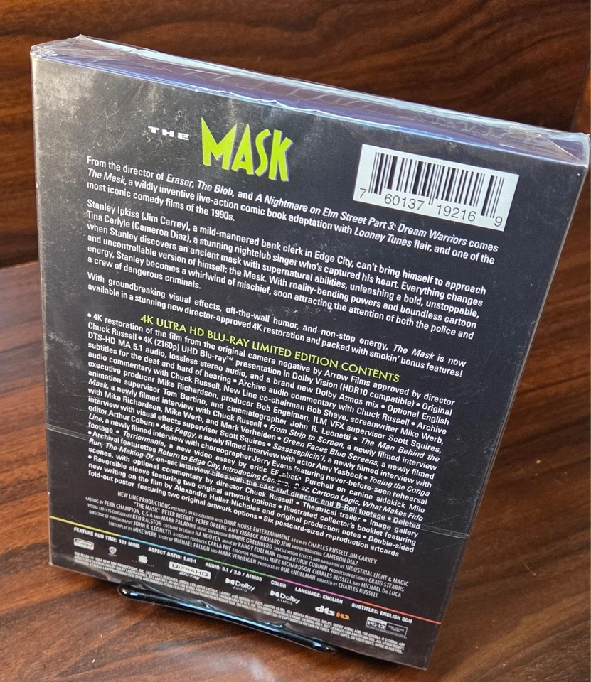 The Mask 1994 (4K Ultra HD, 2025) Brand NEW (Sealed)-SLIPCOVER-Free Box Shipping - Image 4 of 4