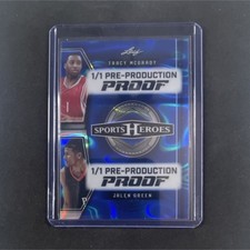 Leaf 2025 Sports Heroes McGrady Green 1/1 Pre-Production Proof #H2-21