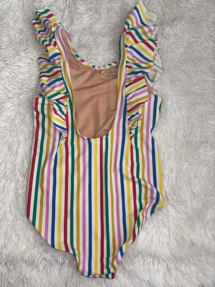 Crewcuts meninas tamanho. 10 peças listradas arco-íris. maiô. Exc. qualidade e estado - Imagem 4 de 4